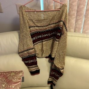 Glittery off shoulder sweater FP